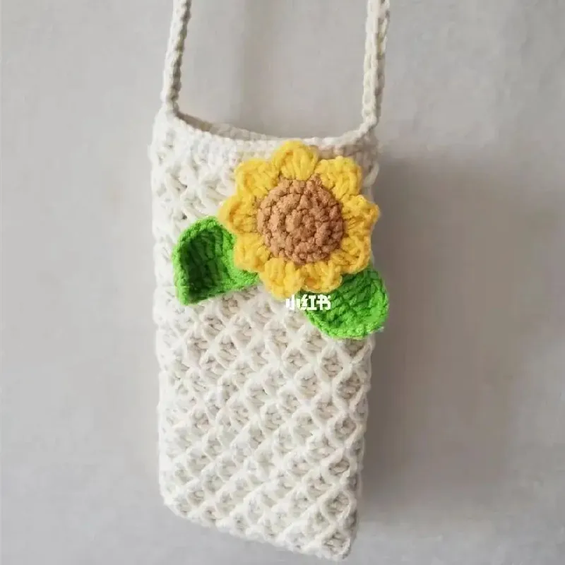 Hand woven handbag, key bag, mobile phone bag, zero wallet, convenient storage bag, card bag