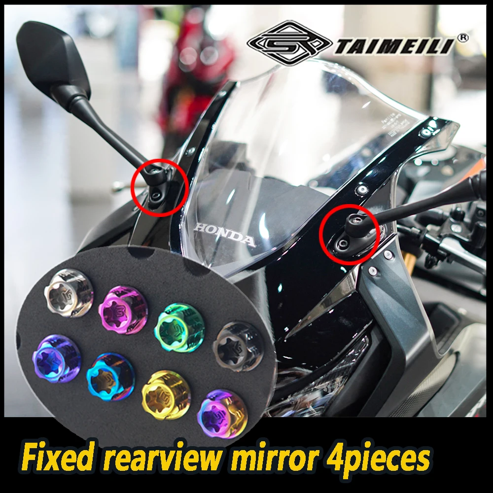 TAIMEILI Titanium Alloy Motorcycle Shell Set Screws Suitable for CBR650 Shell Modification and Repair No.1