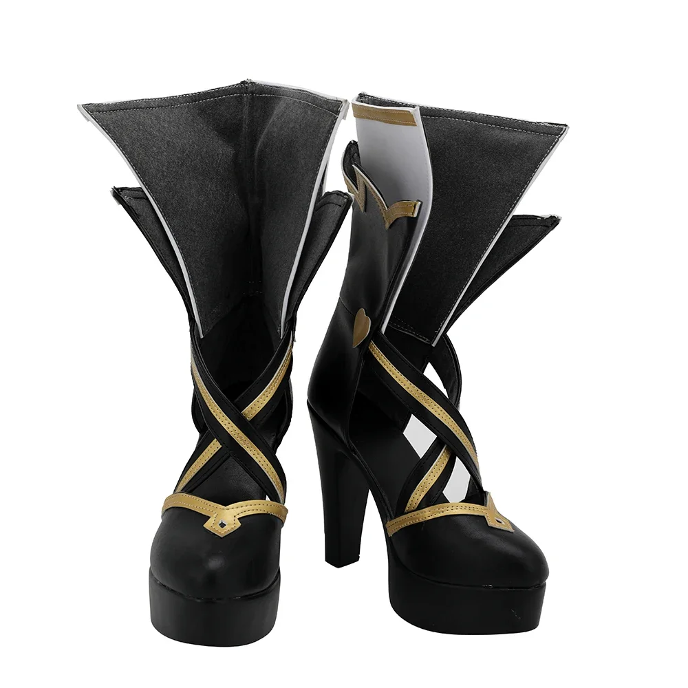 Sword Art Online ALO Asada Shino Cosplay Boots High Heel Black Sandals Custom Made (4)