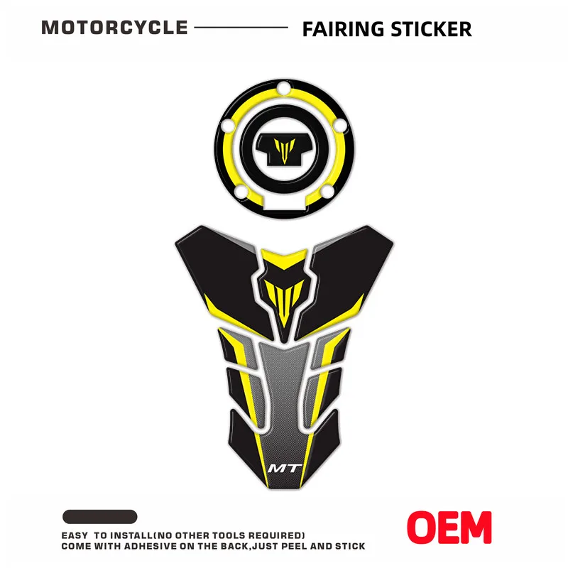 

For YAMAHA MT LOGO MT01 MT03 MT07 MT09 MT10 3D Motorcycle Tank Pad Protector Decal Stickers