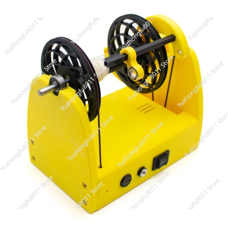 Portable Spinning Wheel | Type-C Interface, Compact & Flexible Freehand Spinning with Foot Pedal