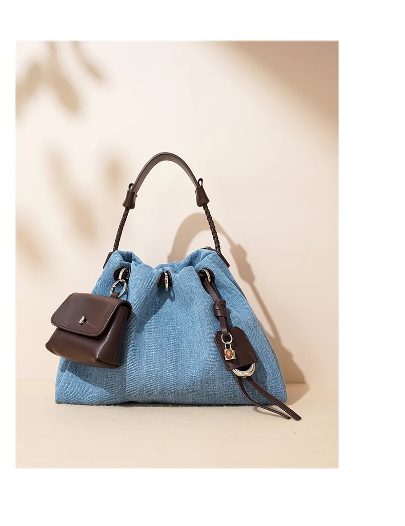 

Hot Selling Lady Pouch Design Tote Shoulder Bag Fashion Women's Denim Handbag Minimalist Crossbody Messenger