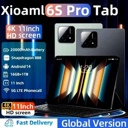 2024 Global Version New 11 Inch Tablets Android 14 16GB 1T Dual 5G/4G LTE Phone Call Bluetooth WiFi WPS Full Screen Tablet PC