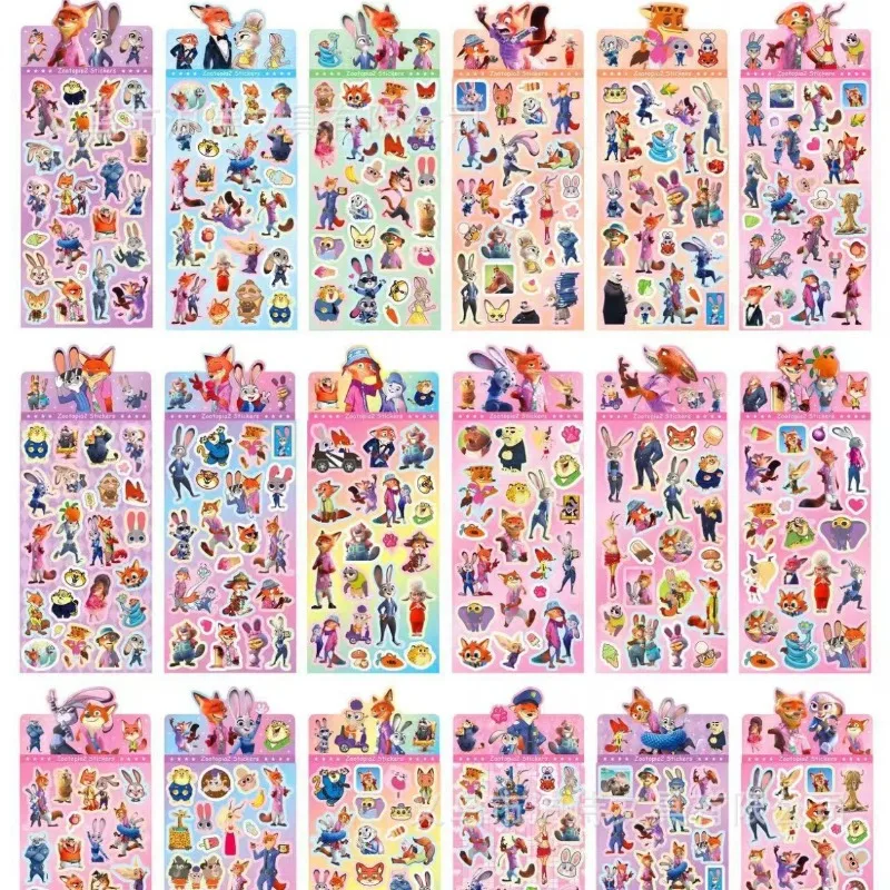 ملصق جوكا شفاف مقطوع بالليزر لمدينة الحيوانات المشهورة، ملصق كرتوني إبداعي، مواد ديكور، صورة لاصقة #1