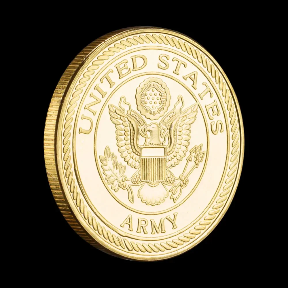 101st US Army Airborne Division Souvenir Coin Golden Plated Commemorative Coin Military Fans Collectible Gift