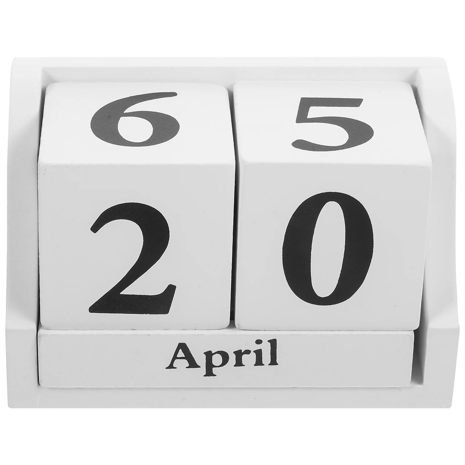 

Wooden Desk Calendar Block Perpetual Month Date Display Calendar Block Desktop Table Decoration Chic Desktop Decor