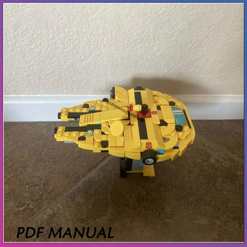 

241PCS MOC Building Block Space Wars Series Yellow Spaceship Creative Brick Model Education Toy Birthday Adults Xmas Gifts