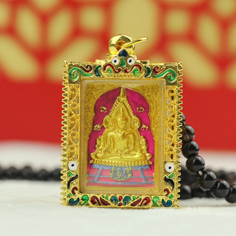 Southeast Asia Thailand Temple Efficacious talisman bless safety healthy GOOD LUCK Successful Buddha card Pendant Amulet