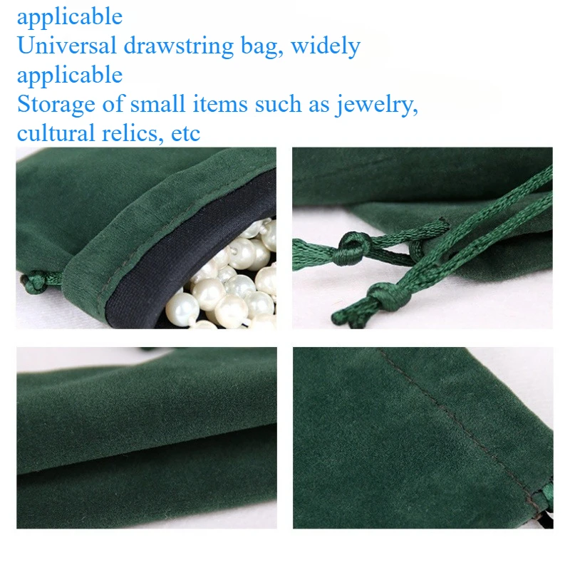 Picture 6: 10pcs Jewelry Velvet Drawstring Bag Christmas Party Gift Packaging High Quality Soft Cloth Bag Dust Bag Luxury Pouch