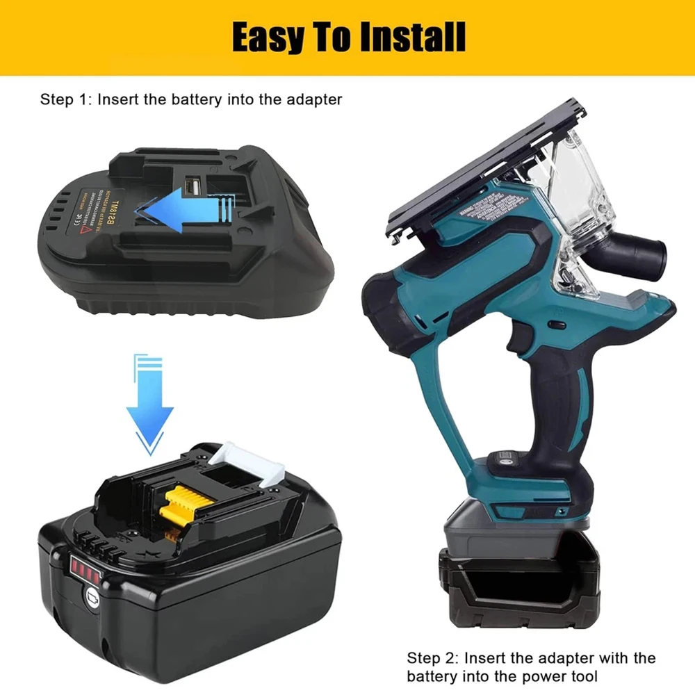 Adapter-Konverter für Dewalt/Milwaukee/Bosch/Einhell 18V Li-Ionen-Akku, für Parkside X20V Akku, zur Verwendung mit Makita 18V Li-Ionen-Werkzeugen – Detail 10