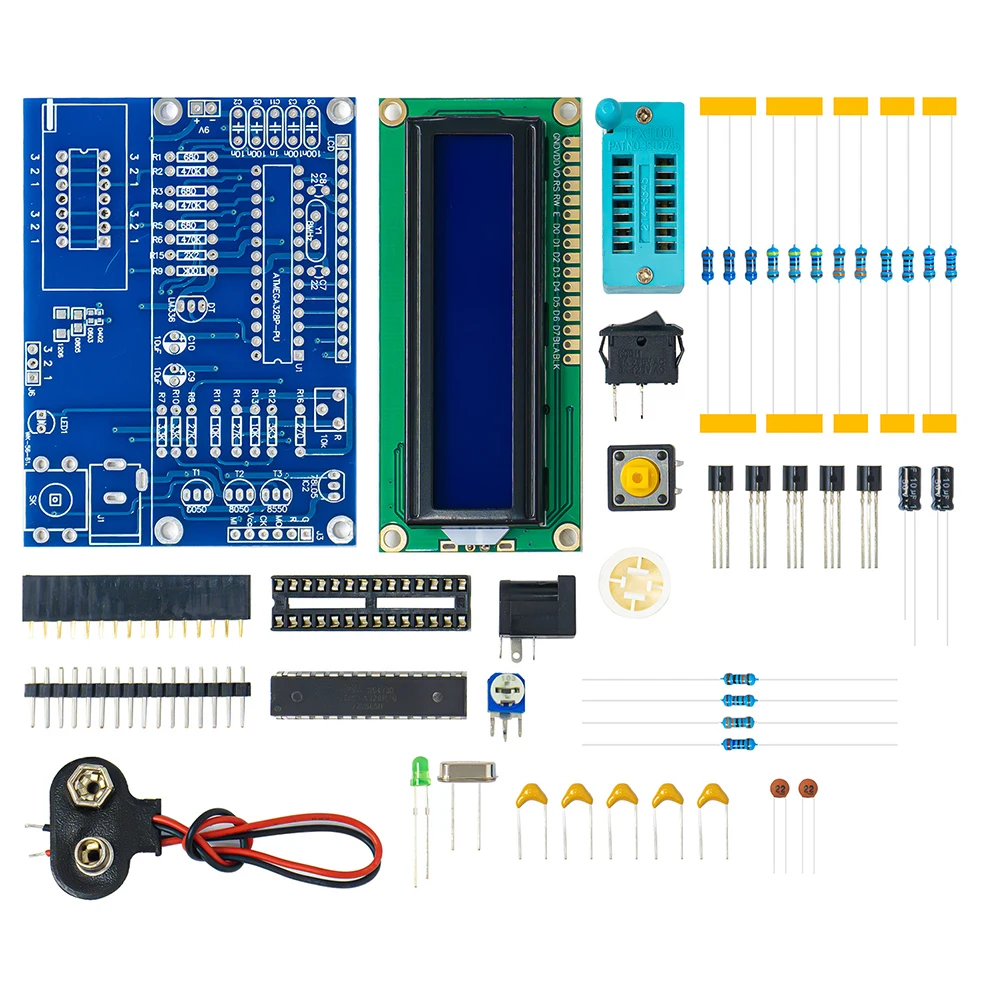 

Transistor Tester Kit Electronic Measurement DIY Soldering Circuit Board Instrument Parts Accessories