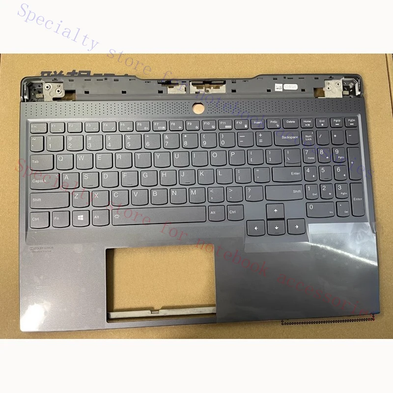A+  New Palmrest Upper Case US Backlit Keyboard For Legion S7-15IMH5 82BC 5CB0Z71938