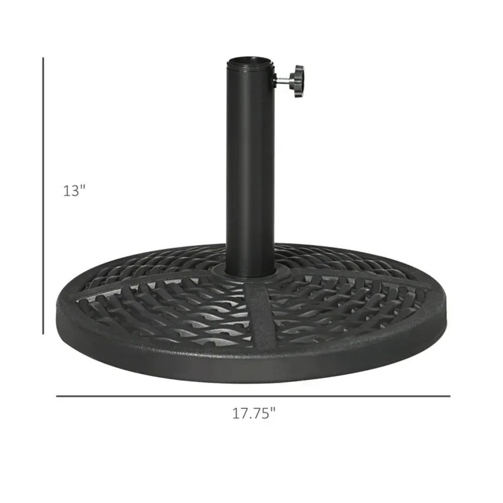 

31Lb Patio Umbrella Base, Heavy Duty Round Outdoor Market Umbrella Stand Weight, Black