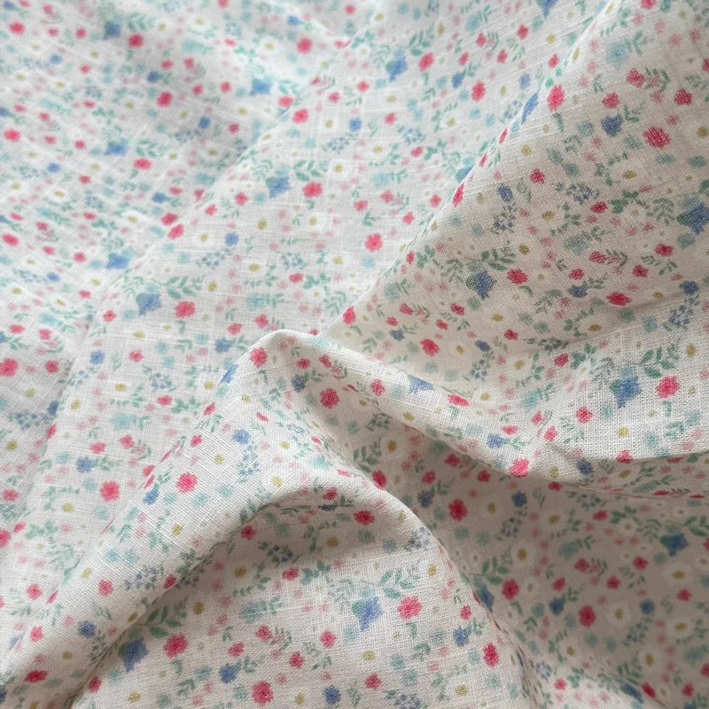 

145cm*50cm Cotton Printed Floral Fabric Suitable For Handmade Sewing Tablecloths Children's Clothing Pajamas Dresses Fabrics