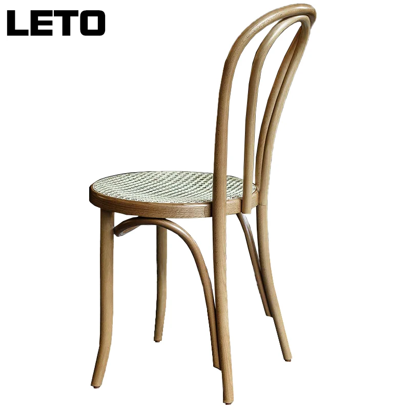 Restaurant Sets Cafe Furniture Dining Table With Black Metal Chair Wood Rattan Chair Fast Delivery Welcome Inquiry image 5