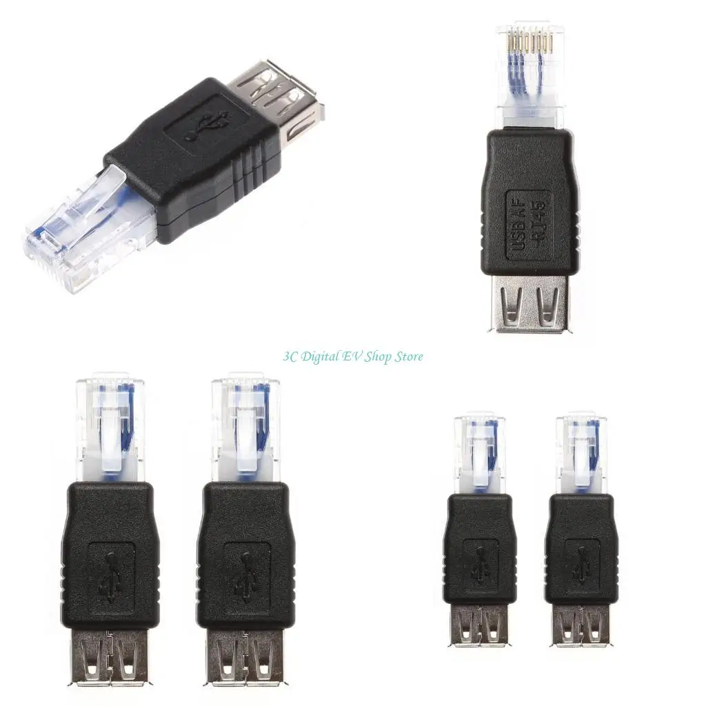 

E74D 2PCS USB тип A A Ethernet Internet RJ45 мужской конвертер конвертер