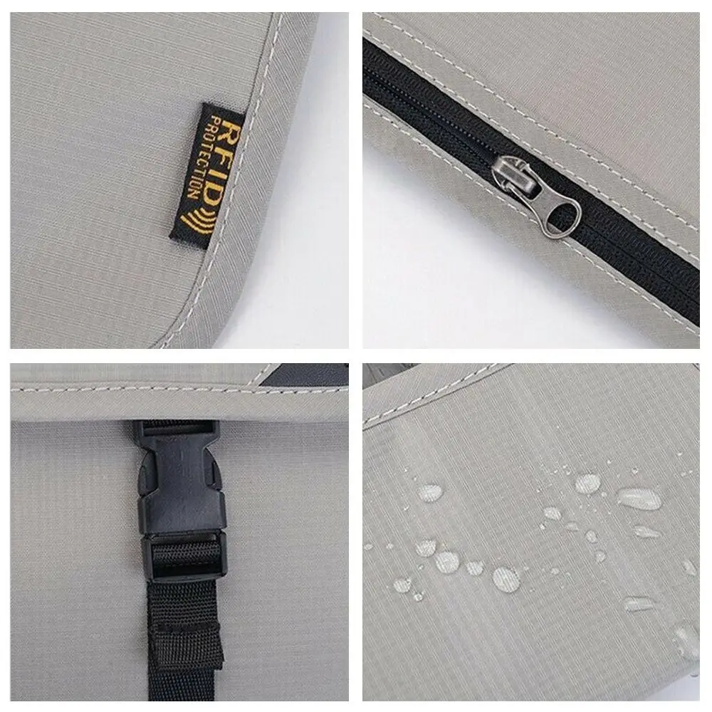 Portable Travel Protective Cover Security Pouch Wallet ID Card Holder Neck Stash RFID Blocking Passport Bag