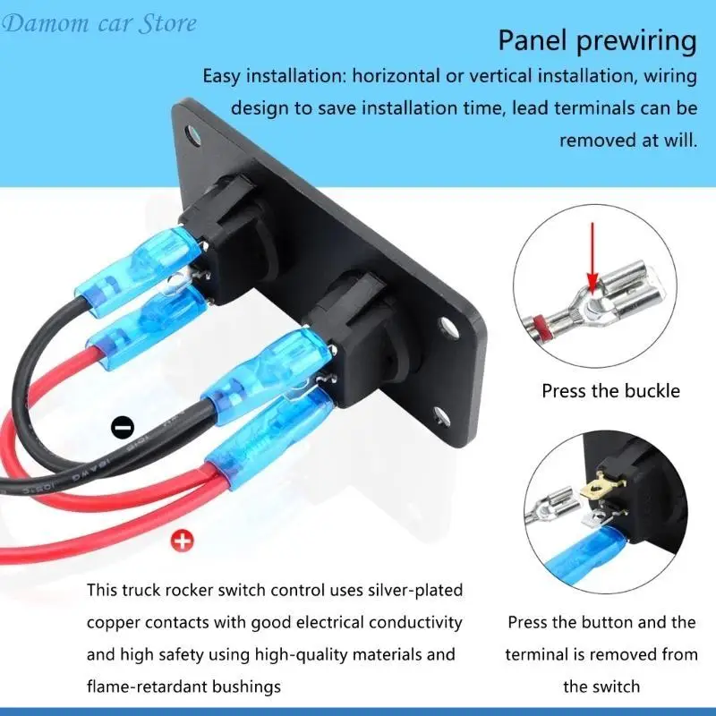 

A2UC 20A 12V Переключатель переключателя для автомобильного грузовика для автомобильной машины Морская электрическая система