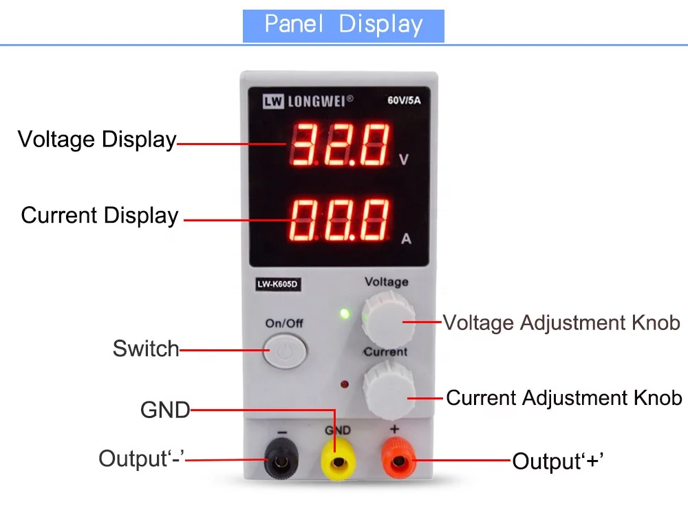 LW-K605D 5A صغير قابل للتعديل الرقمية تيار مستمر امدادات الطاقة مختبر تبديل تنظيم الجهد 60 فولت امدادات الطاقة