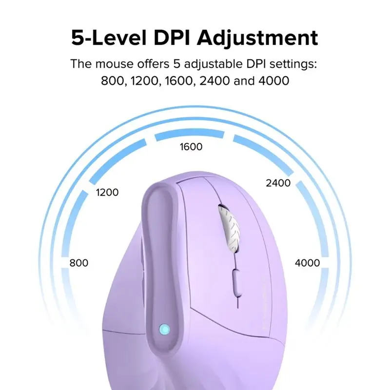 A41Z-Wireless Vertical Mouse USB 2.4G Mouse Ergonomic Design Bluetooth Gaming Mouse AAA Battery Mice 4000DPI For Laptops PC