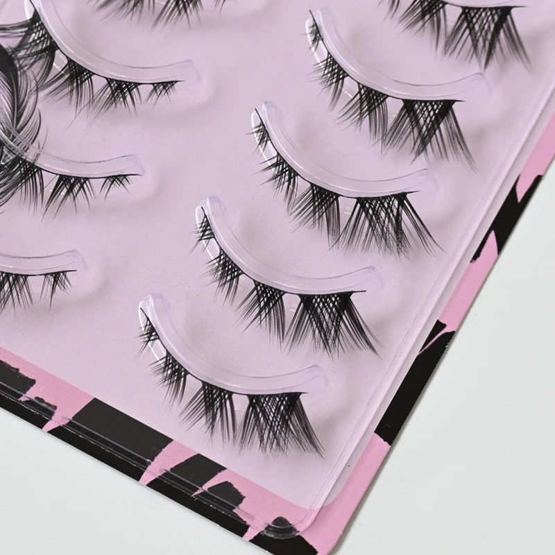 5 Pairs Fox Eye Lashes 5-12mm False Eyelashes Natural Eyelash Extension Cat Eye Eyelashes Anime Effect Makeup Lash