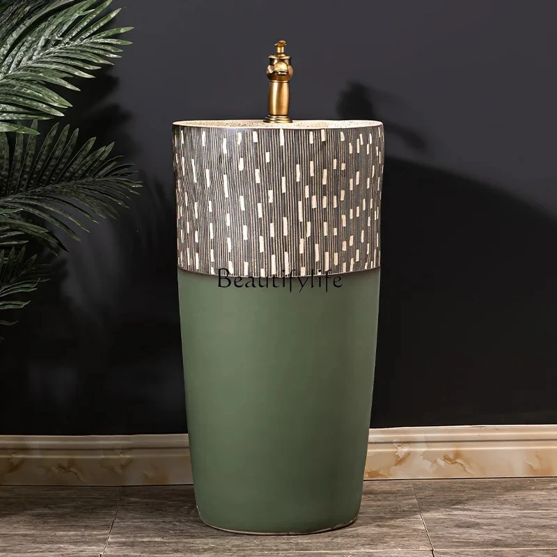 bagno domestico lavaggio viso lavabo in ceramica integrato bello e pratico piscina all'aperto 5