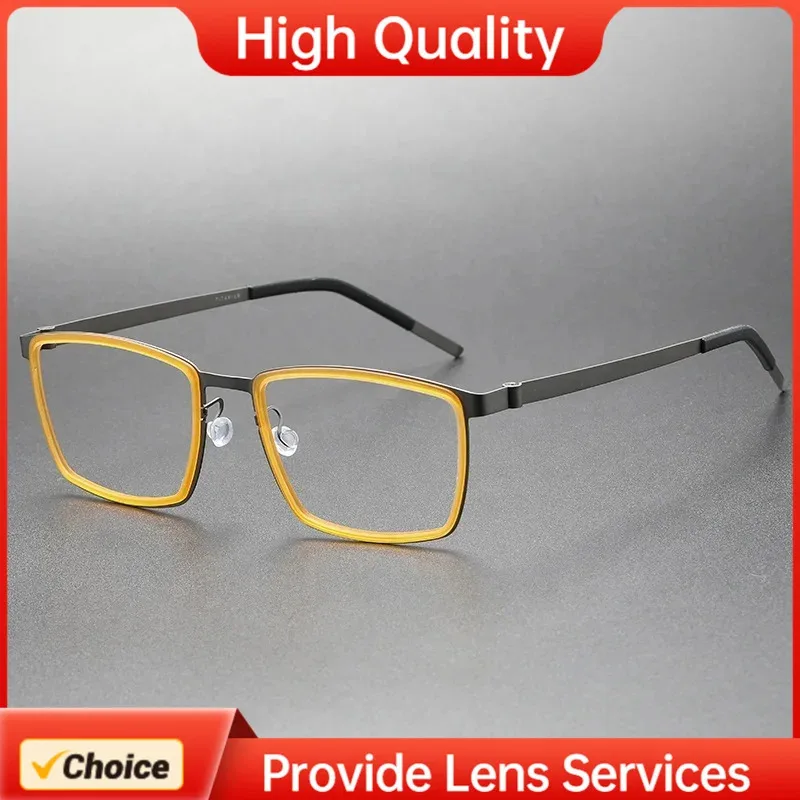 

Очки в стиле LINDBERG из ацетата титана, оправа для мужчин и женщин, 9711, оптические винтажные очки по рецепту в стиле ретро для близорукости