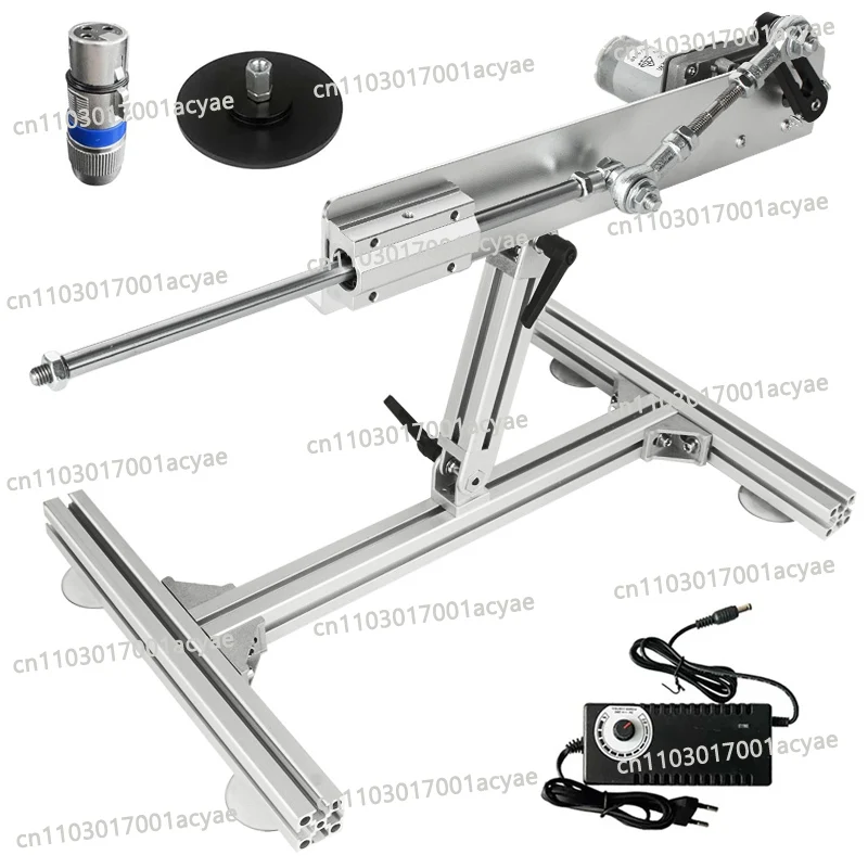 6-20m Stroke Telescopic Actuator – DC 24V Reciprocating Linear Motor Kit with Stand & Suction Cup Mount