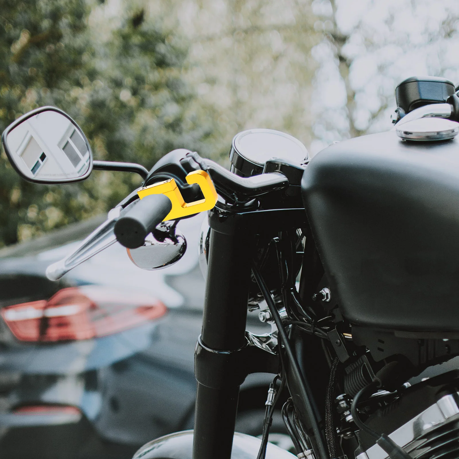 

No Drilling Required Durable Aluminum Scooter Hanging Hook for Bicycles Motorcycles and Bag Storage Golden