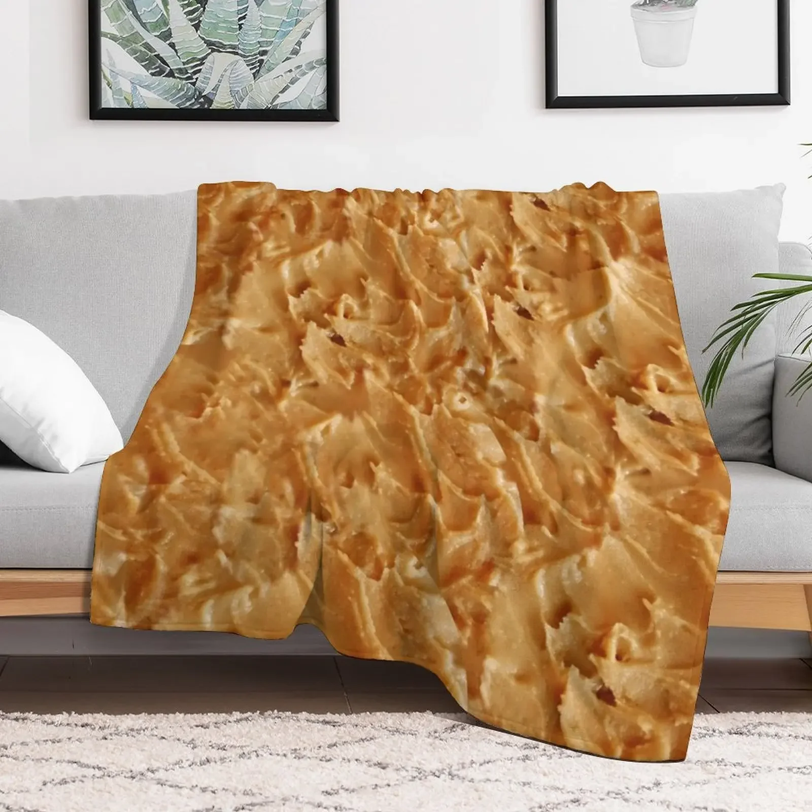 Smeared peanut butter, greedy peanutbutter! Peanut Butter pattern cute Throw Blanket Warm Multi-Purpose Vintage Bed Blankets