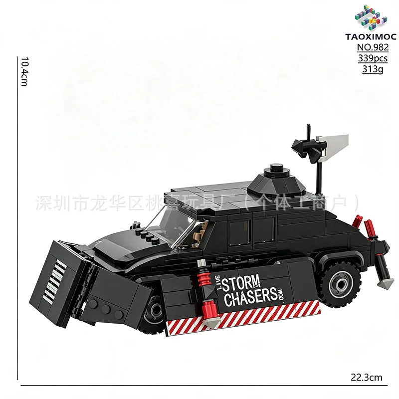 Series Storm Radar Chasing Vehicle TIV 2 TV Tornado Titus Car Model Building Bricks Intercept Chariot Armored Vehicle Toys