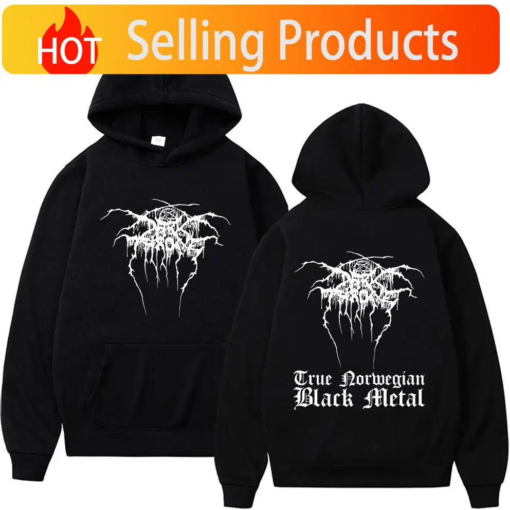 Vintage Darkthrone True Norwegian Black Metal Hoodie Male Mayhem Pullover Men Women Classic Death Black Metal Rock Sweatshirt