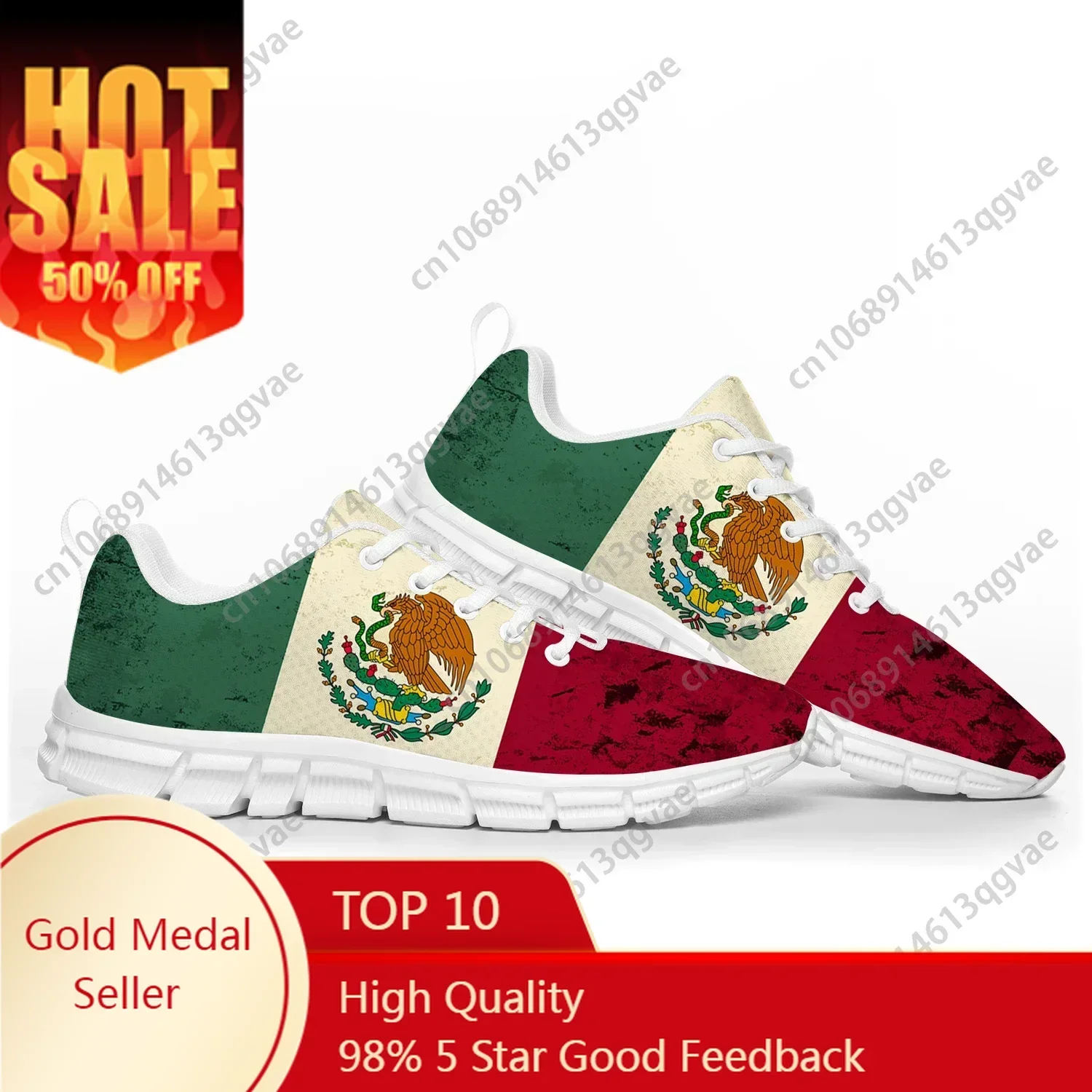 

Mexican Flag Sports Shoes Mens Womens Sneakers Mexico Casual Custom Couple Shoes
