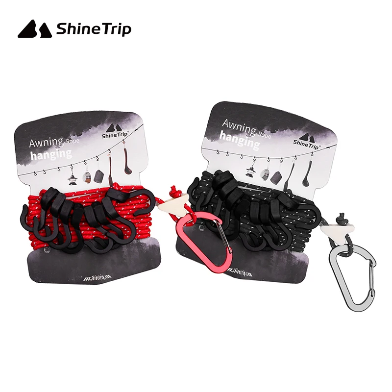 

ShineTrip A349 4 мм 4,3 м наружный навес веревка подвесная многофункциональная бельевая веревка регулируемый крючок для светоотражающего походного ремешка палатки