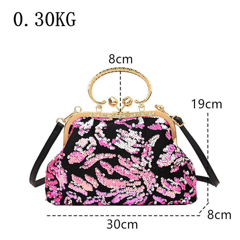 Fashion Paillette Evening Bag Women Glittering Clutch Purse Handbag Designer Luxury Wallets Party Female Shoulder Crossbody Bag