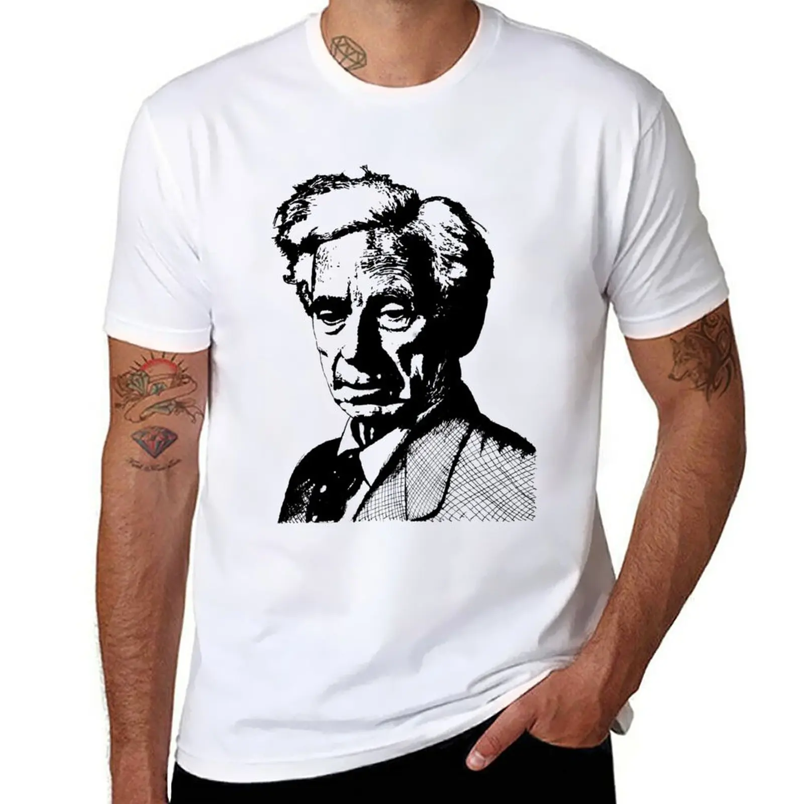 Bertrand Russell T-Shirt boys whites customizeds clothes for men