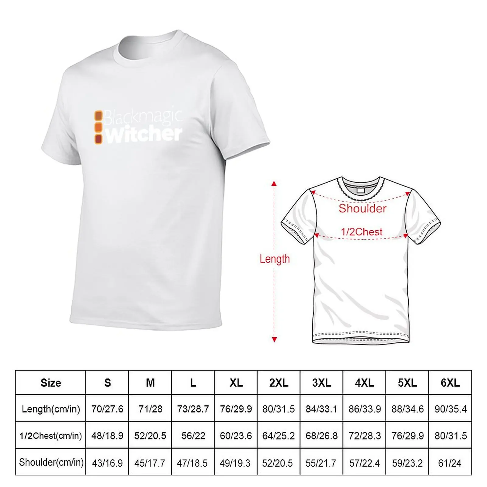 Blackmagic witcher T-Shirt Casual Holiday Short Sleeve Tee