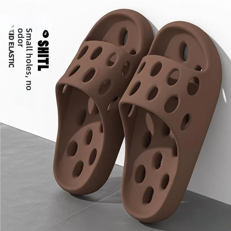 

Men's Bathroom Slippers Summer Indoor Home Bath Anti-slip Drainage Hollow Quick Dry No Odor Feet Sandals Women's Open-Toe Sli...