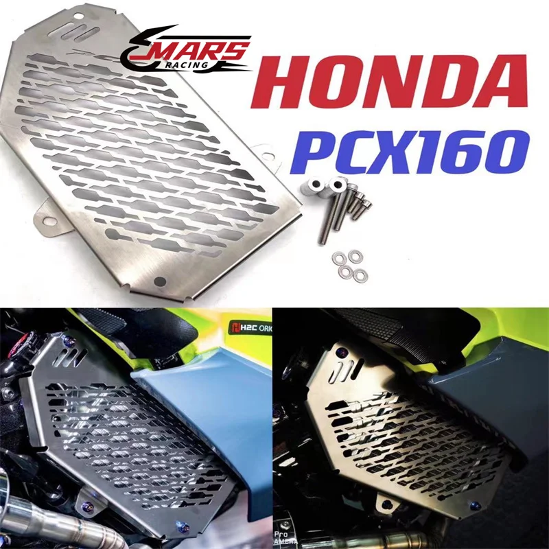 

Motorcycle Accessories Stainless Steel Radiator Guard Radiator Grille Cover Protection For HONDA PCX160 PCX 160 2019 2020 2021