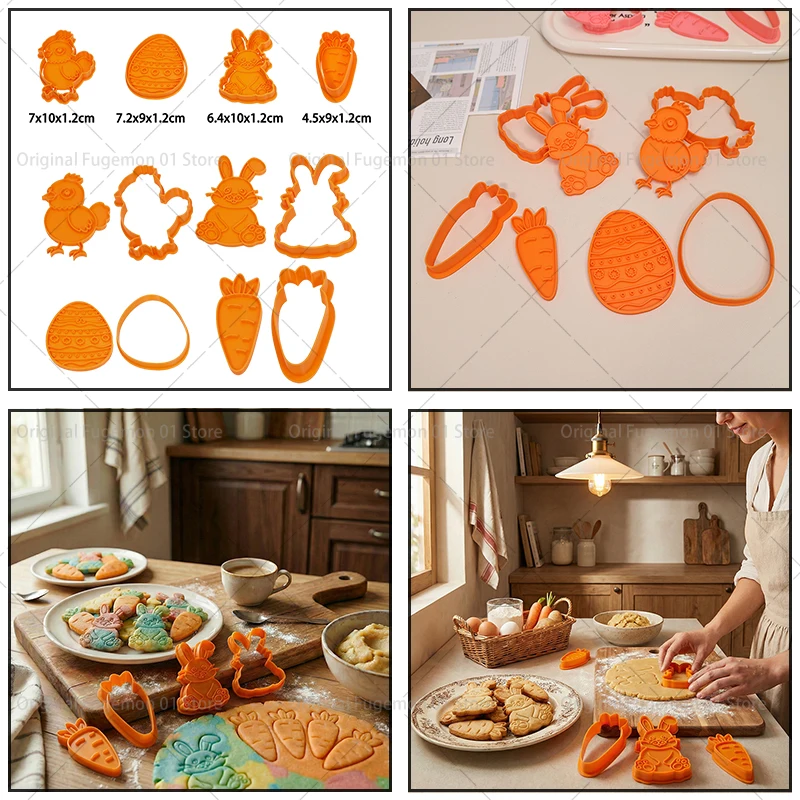 6 Teile/satz Valentinstag Cookie Mold Set 3D Gedruckt Rose Erdbeere Herz Kreative Backen Werkzeuge Weihnachten DIY Backen Keks Form