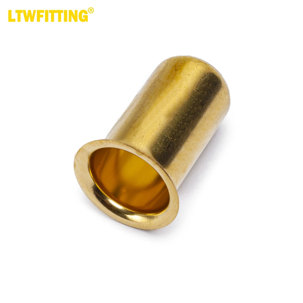 LTWFITTING 5/8-Inch Brass Compression Insert,Brass Compression Fitting(Pack of 50)