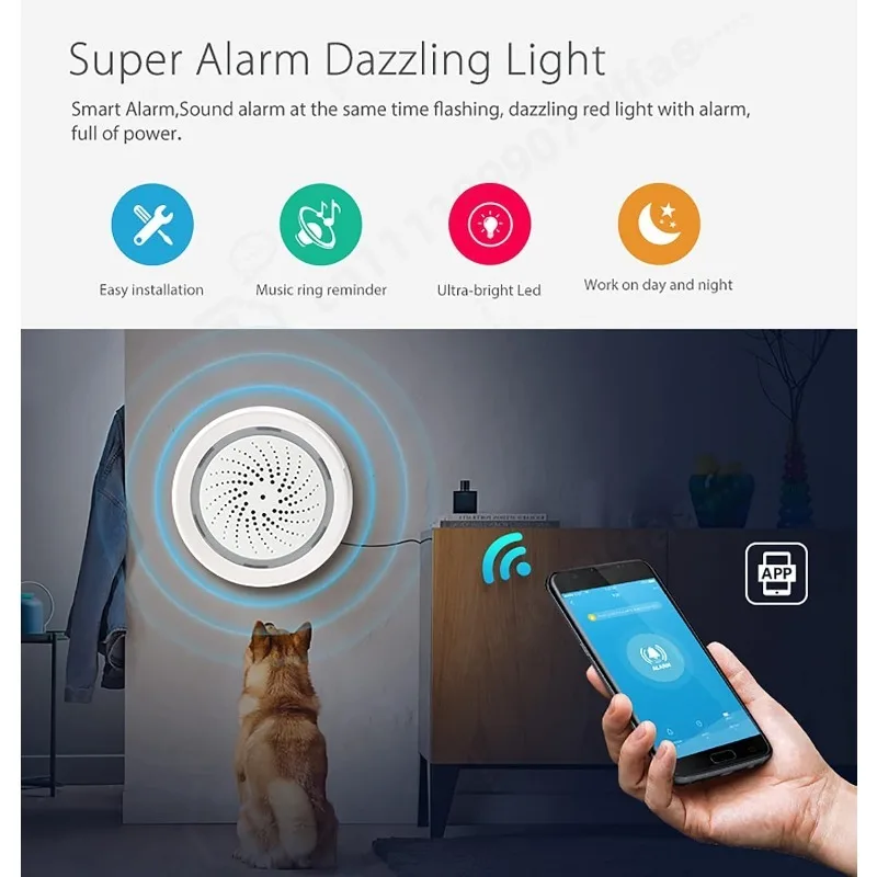 WiFi Smart Temperature Humidity Sensor, Wireless Humidity Temperature Detector Module for Home Environment Monitoring DIY