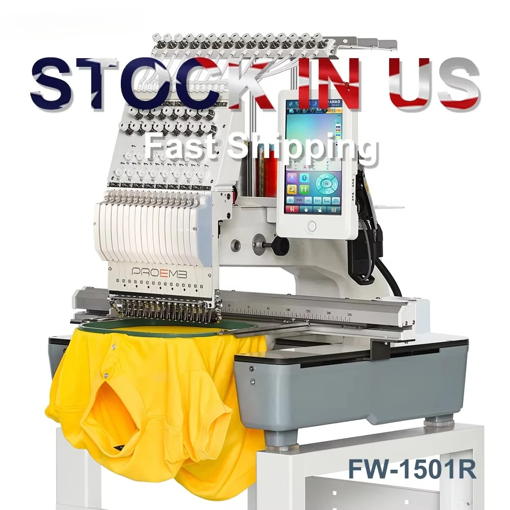 2026-PROEMB Warehouse Fast Shipping Embroidery Machine, Computerized Embroidery Machine, Single-Head Hat Embroidery Machine