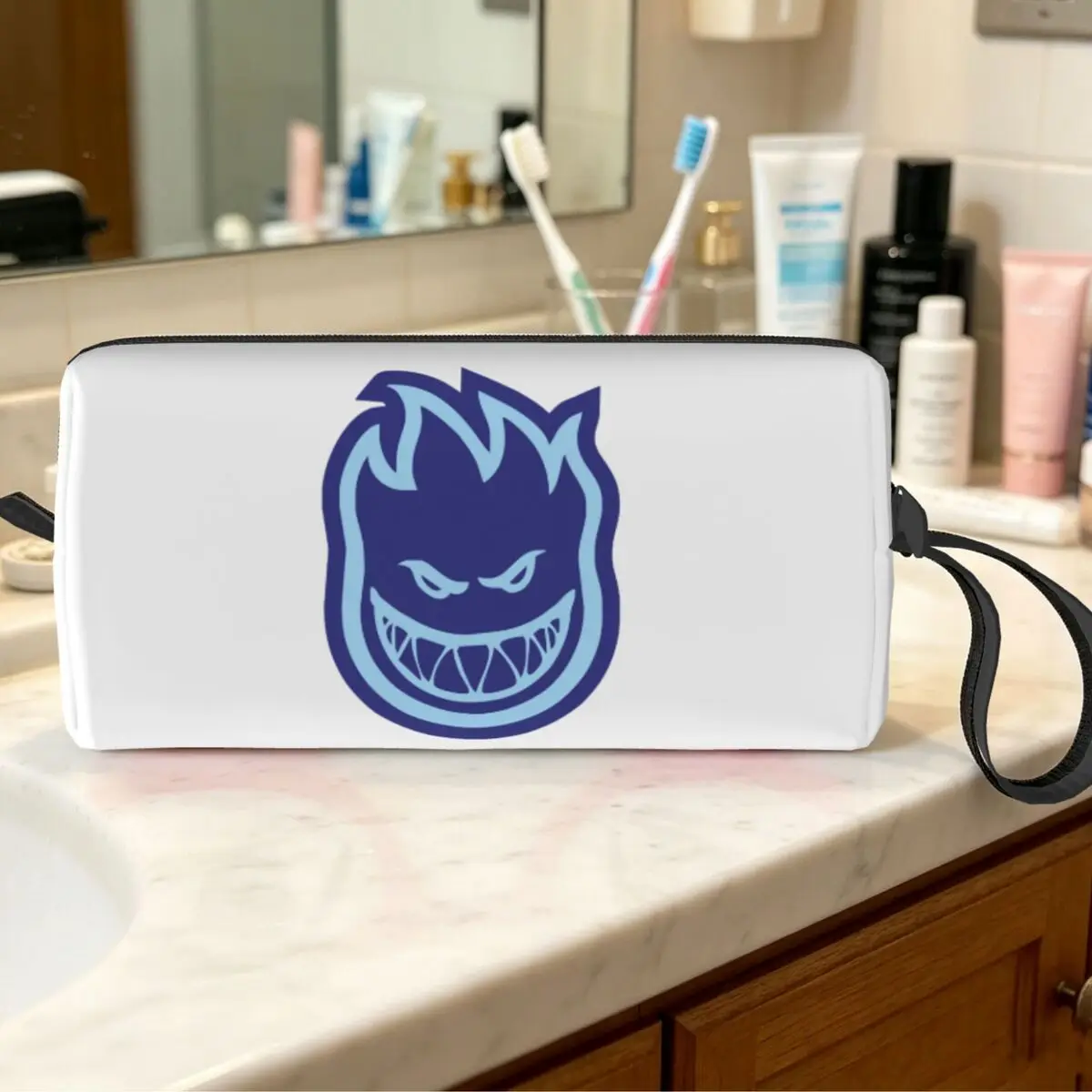 Spitfire Skate Makeup Bag Cosmetic Organizer Storage Dopp Kit for Women Beauty Travel Pencil Case