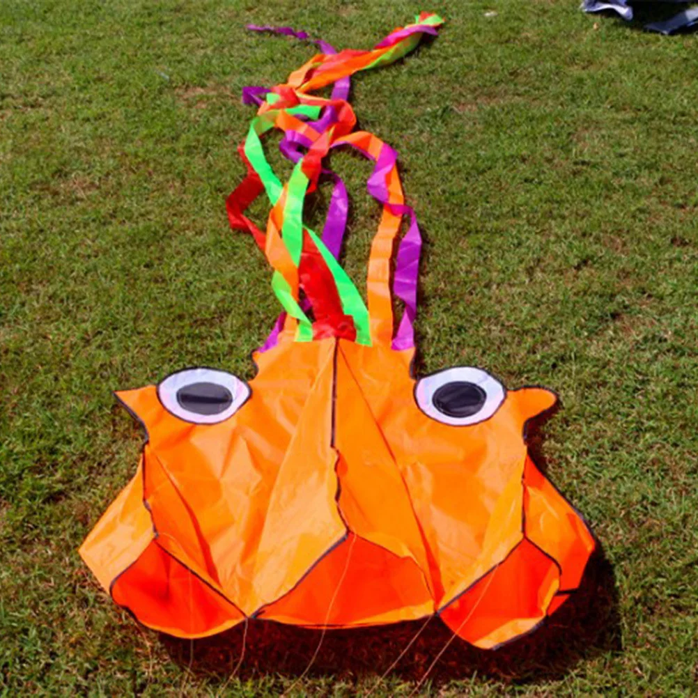 

2Pcs Soft Octopus Kite Lightweight Portable 30m String Board Design Flaky Tail Inflatable No Orange Purple