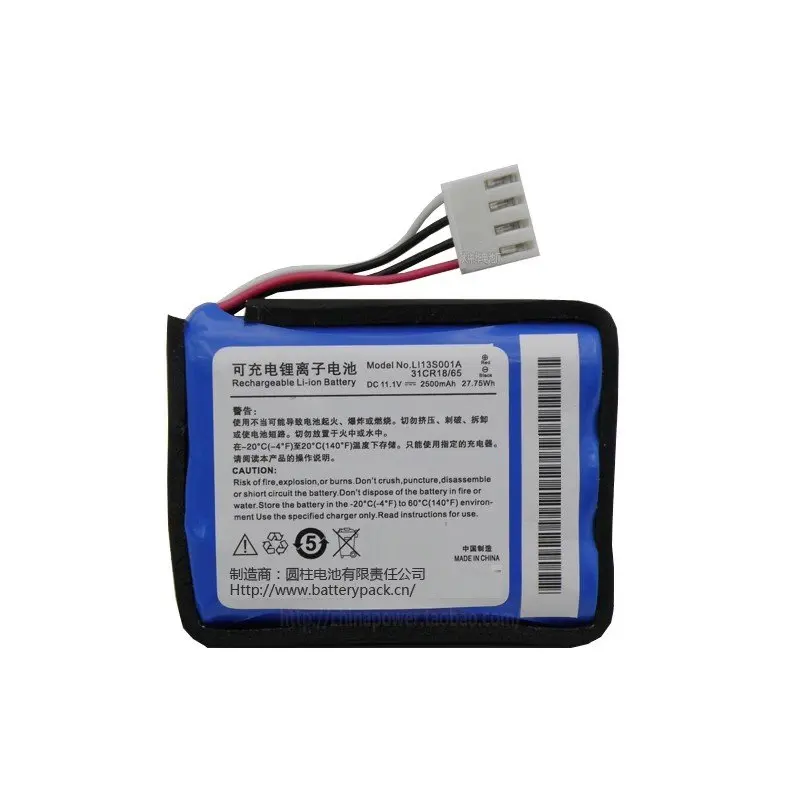 LI13S001A Monitor Equipment DC11.1V 2500mAh Lithium Battery Pack