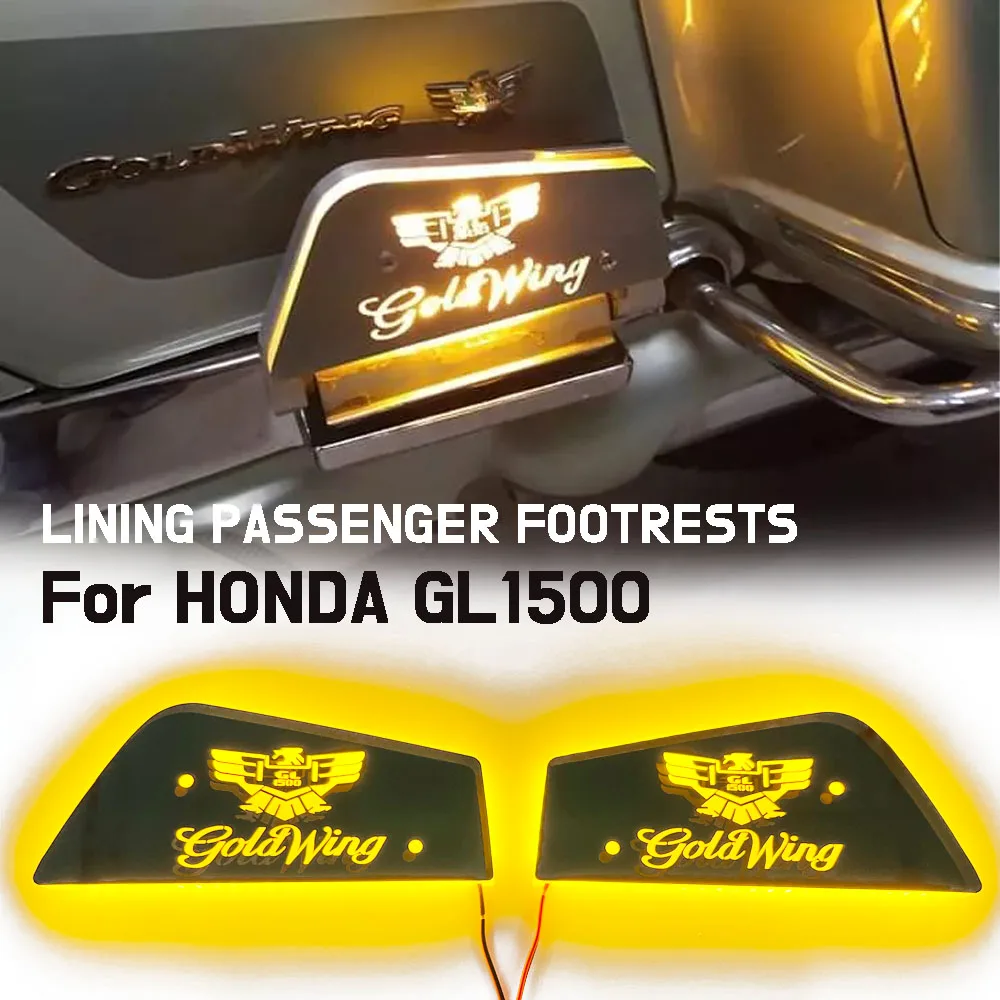 For GL1500 Lining Passenger Footrests GOLDWING 1500  for HONDA GOLD WING LED Footrest Cover Goldwing1500 Lighting Floorboard