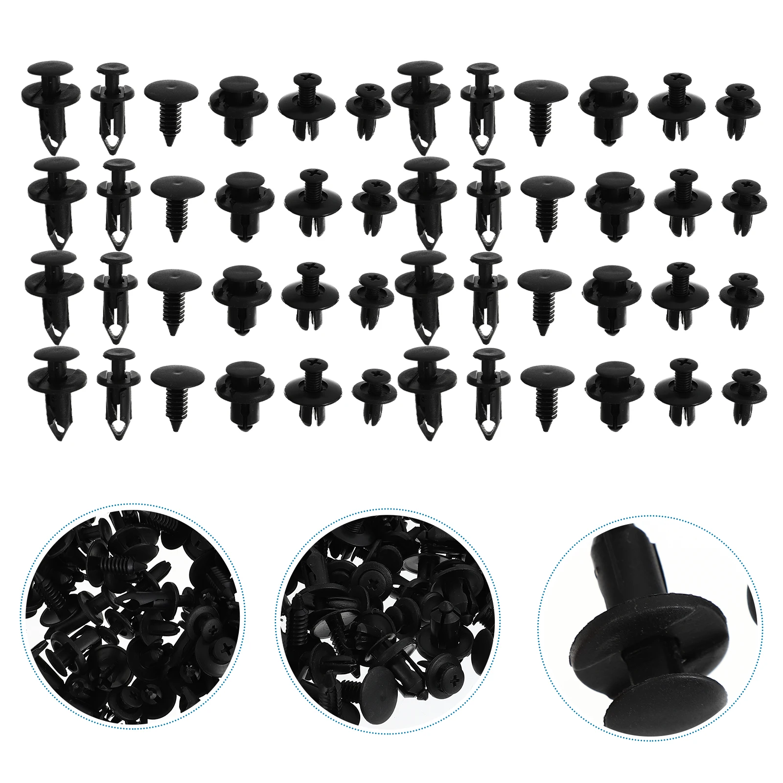 

190pcs Clips Plastic Fasteners Durable Easy Installation Body Bumper Panel Wheel Arch Firm Hold Time-Saving Reliable