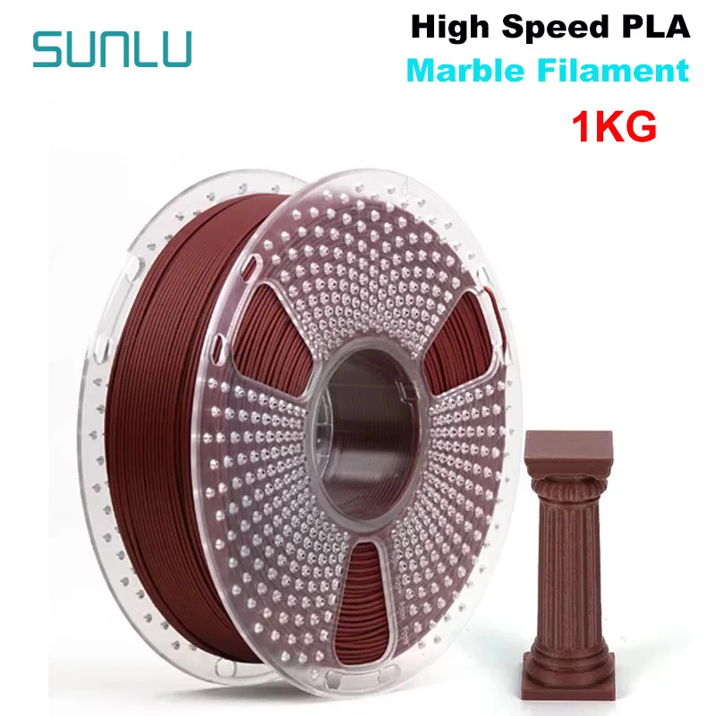 SUNLU High-Speed PLA Marble Filament 1.75mm +/- 0.02 mm 1kg Spool (2.2lbs) High Speed Printing Filament Fit Most FDM Printer