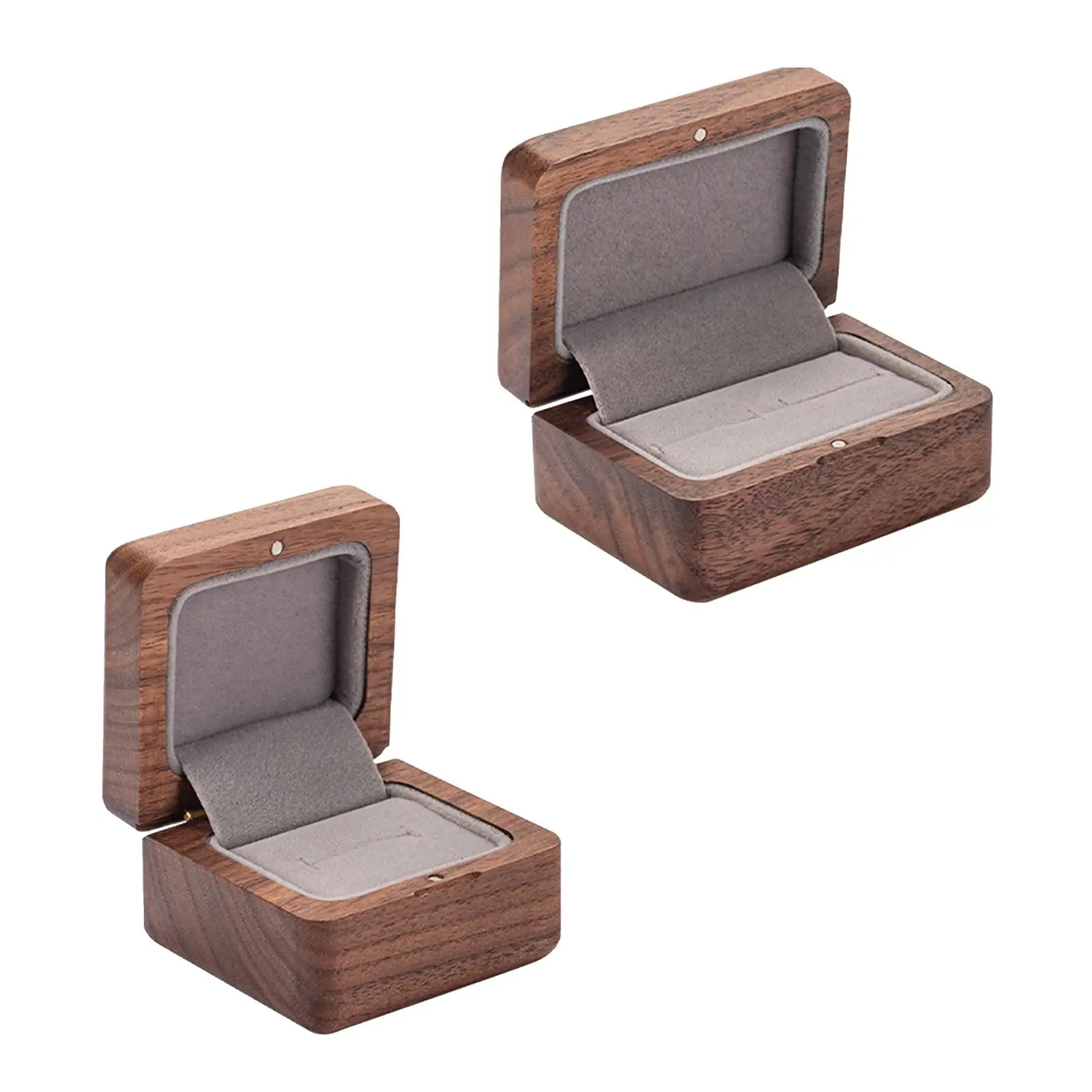 Handmade Wooden Ring Bearer Holder Jewelry Organizer Box for Engagement Anniversary Ring Supplies